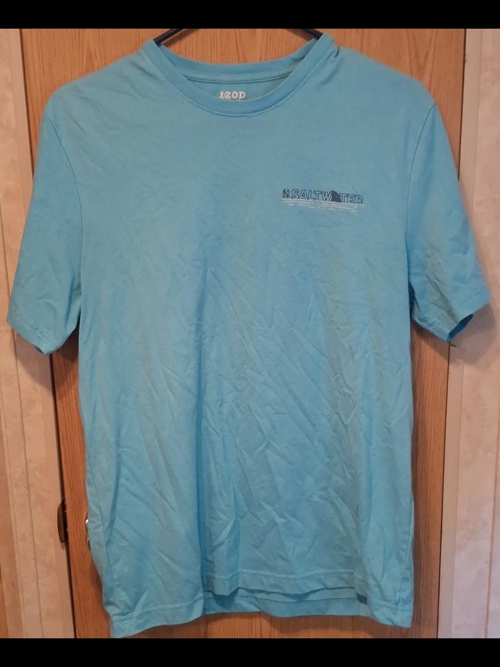 Izod Saltwater Short Sleeve Tee in Aqua Blue